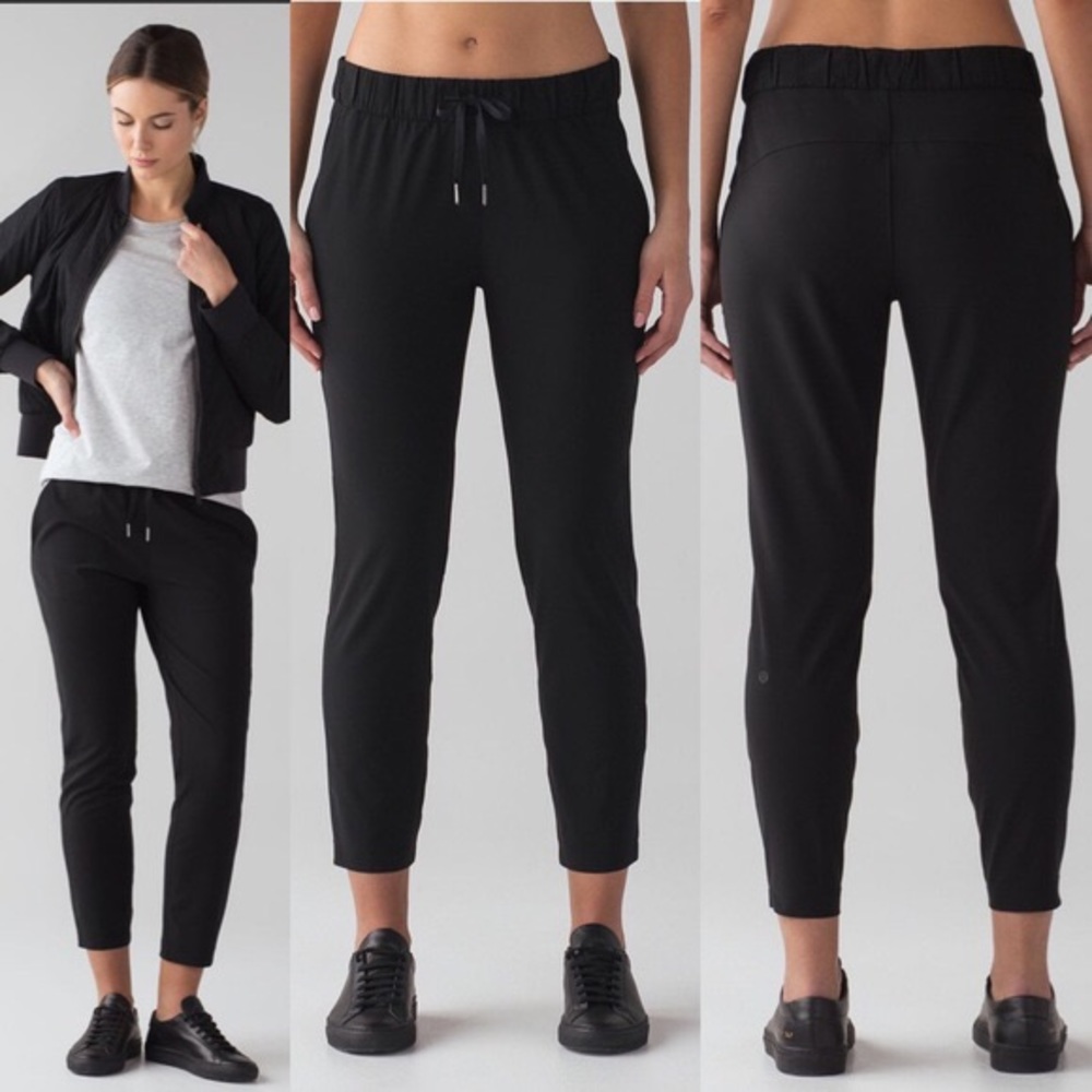 NWT Lululemon On The Fly Pant 7/8 Woven Black